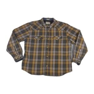 Cody James Regular Fit Brown SongDog Bonded Fleece Lined Flannel Men's Sz XL